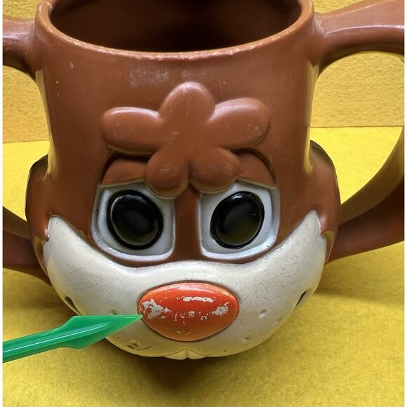 Vintage 1980s Nestle Quik Rabbit Bunny Cup With Ear Handles - Picture 7 of 8